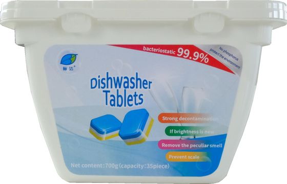 Actief ingrediëntgehalte 50%-80% Afwasapparaat Tabletdoos voor moeiteloze huishoudelijke reiniging