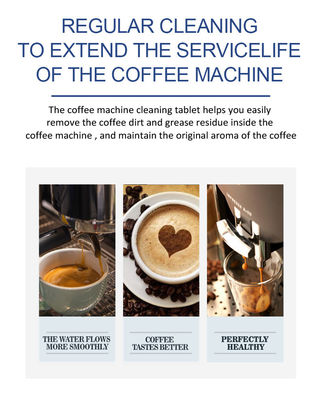 Gecertificeerde en effectieve koffie reiniging tablet verwijdert olie vlekken van koffie machines