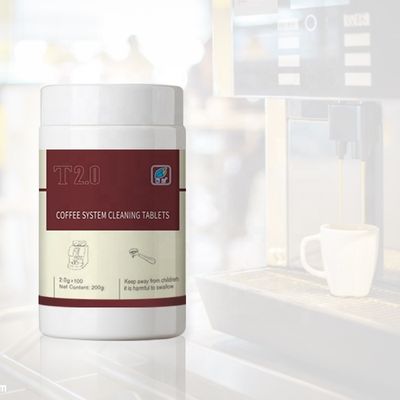 Automatische koffieflesmachine met witte reinigingstablet betaalbaar en effectief